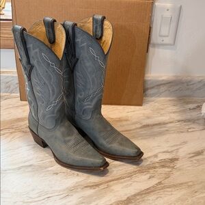 Shyanne Blue Heeled Boots